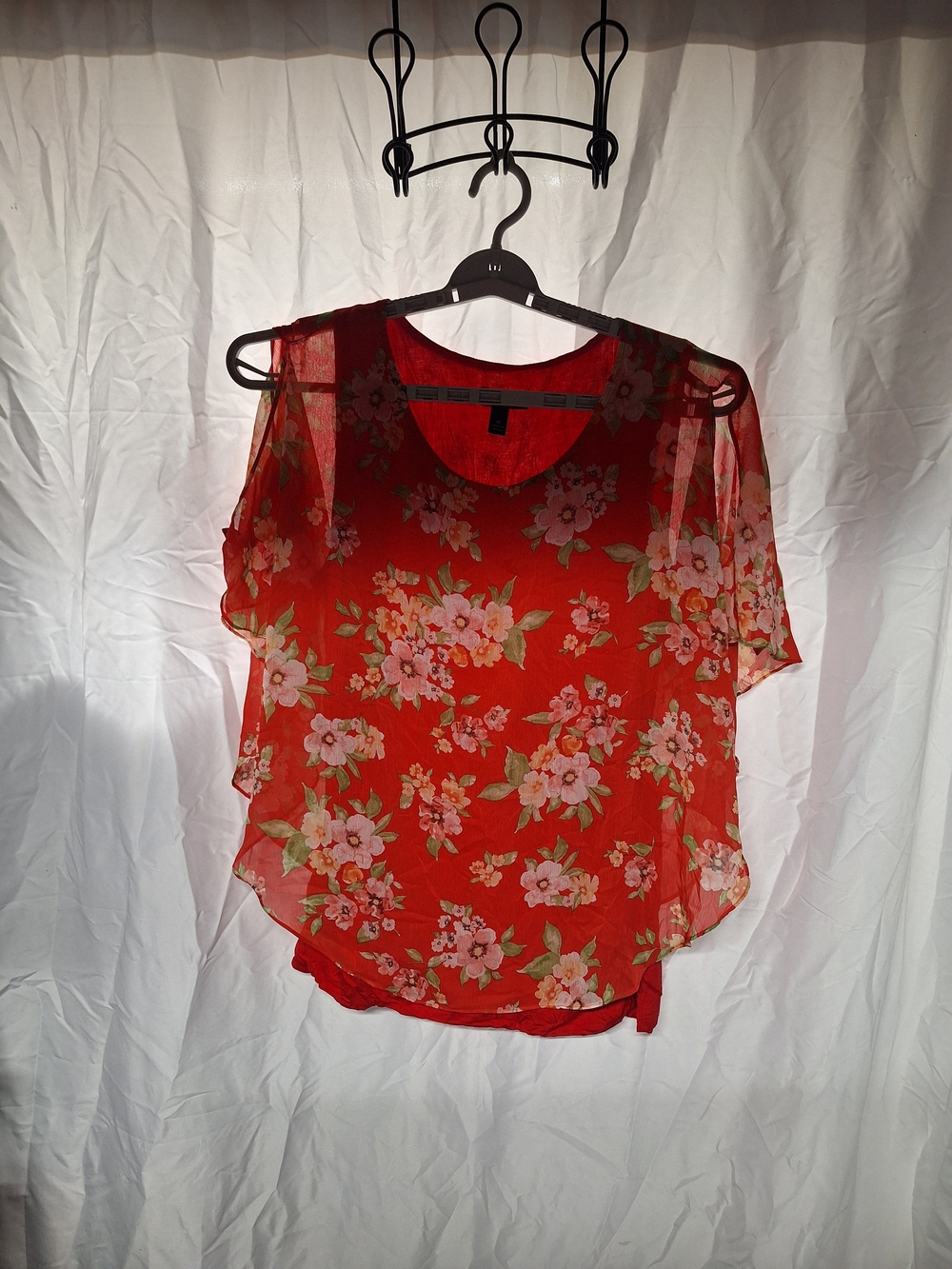 Alyx Red Floral Sheer Blouse